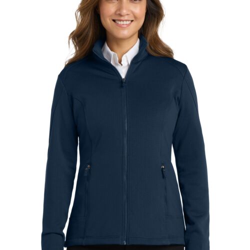 Ladies Grid Fleece Jacket Thumbnail