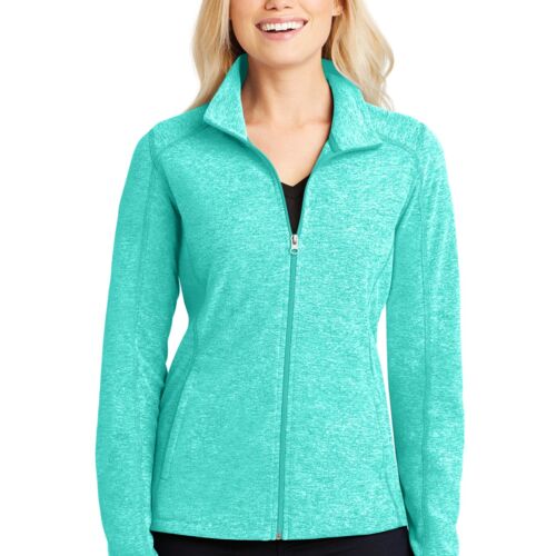 Ladies Heather Microfleece Full Zip Jacket Thumbnail