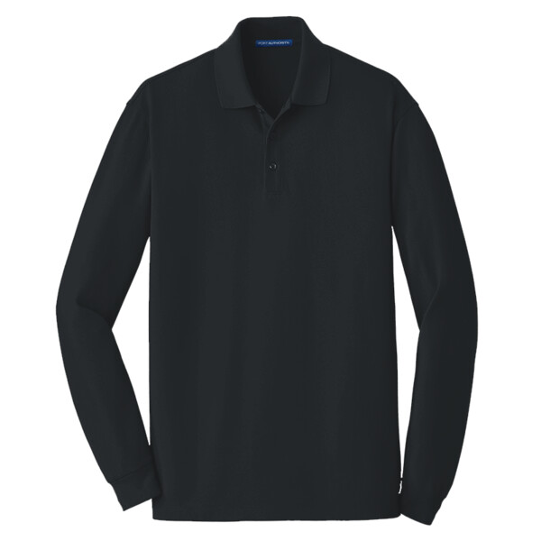 Custom No Minimum Port Authority EZCotton Long Sleeve Polo K8000LS Front View