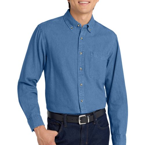 Tall Long Sleeve Denim Shirt Thumbnail