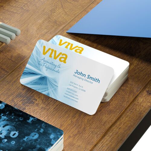 Full Color 3.5" X 2" Horizontal Rounded Corner Business Cards  Thumbnail