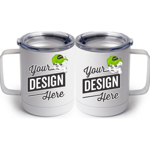 10 oz. White Stainless Steel Coffee Mug Thumbnail